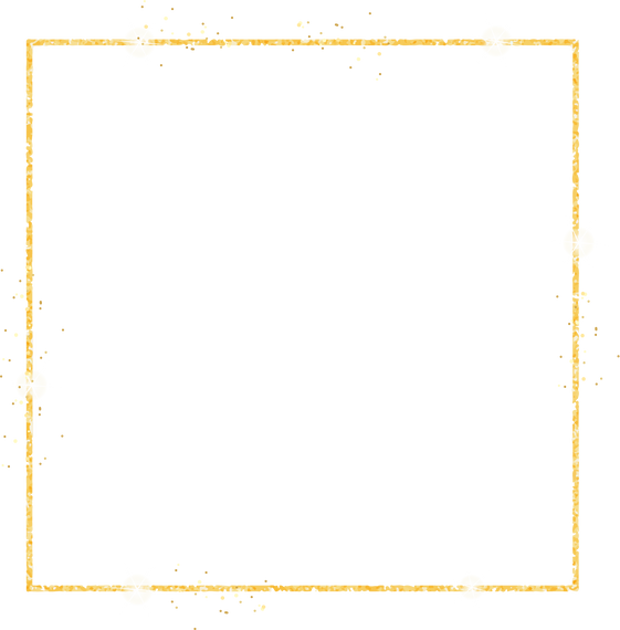 Gold Glitter Square Banner Frame